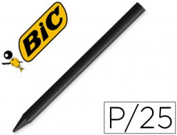 25 lápices de cera Plastidecor unicolor negro-09